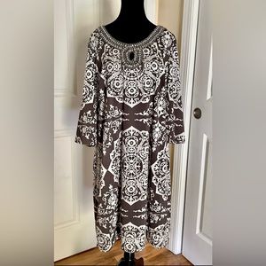 INC International Concepts Jeweled Pattern Shift Plus Size Dress